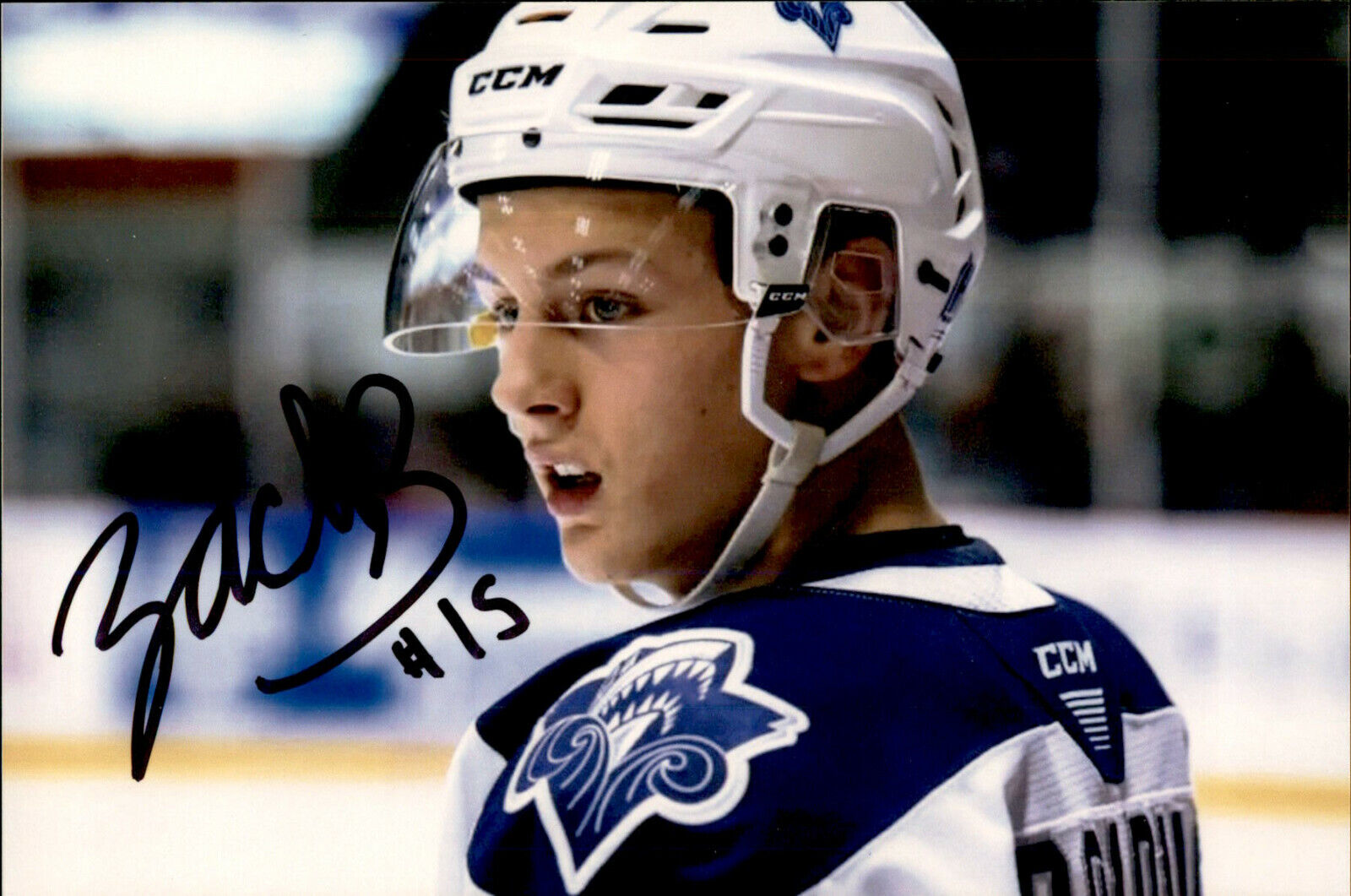 Zachary Bolduc SIGNED autographed 4x6 Photo Poster painting RIMOUSKI OCEANIC / ST LOUIS BLUES #4