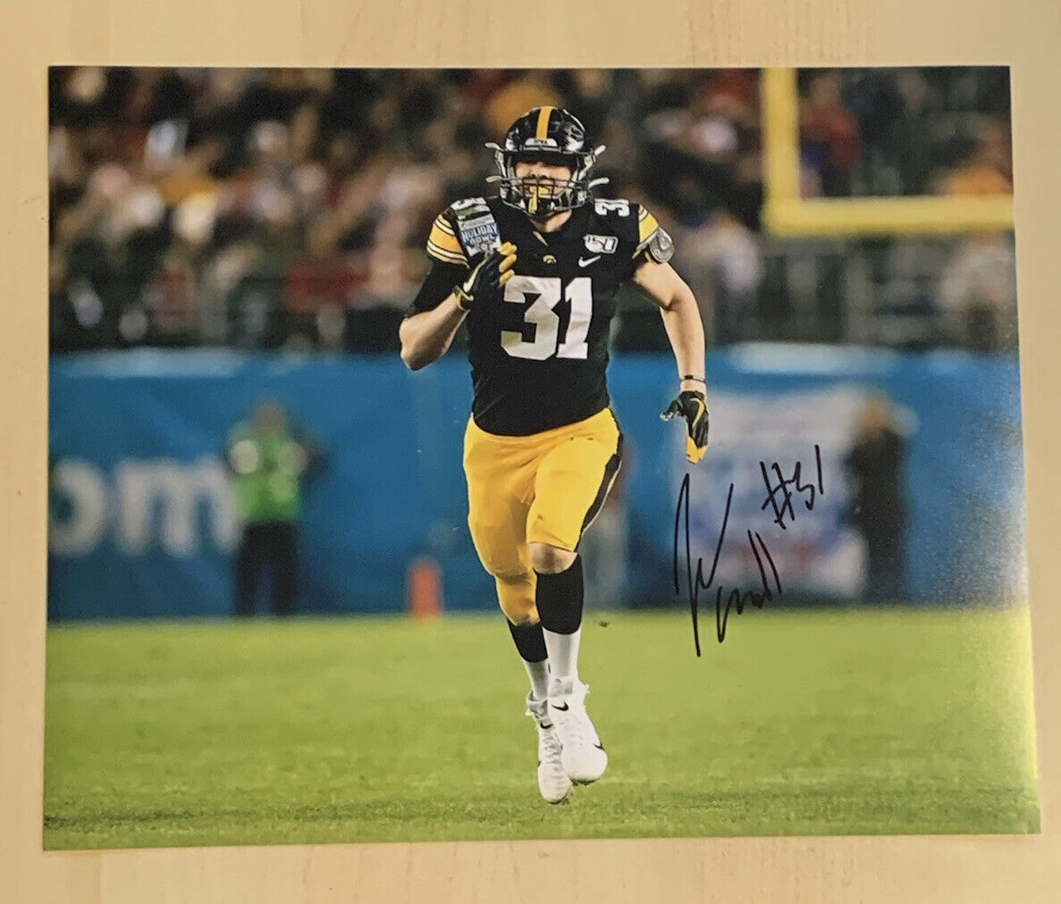 JACK CAMPBELL IOWA HAWKEYES SIGNED 8x10 Photo Poster painting AUTOGRAPHED FOOTBALL COA