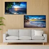 (US Local)2pack Landscape 5D DIY Full Drill Round Big Size Diamond Painting Kit Home Decor 70x40cm