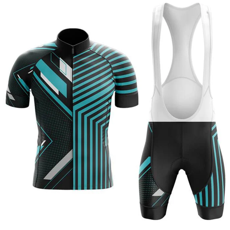 Abstract Men's Short Sleeve Cycling Kit