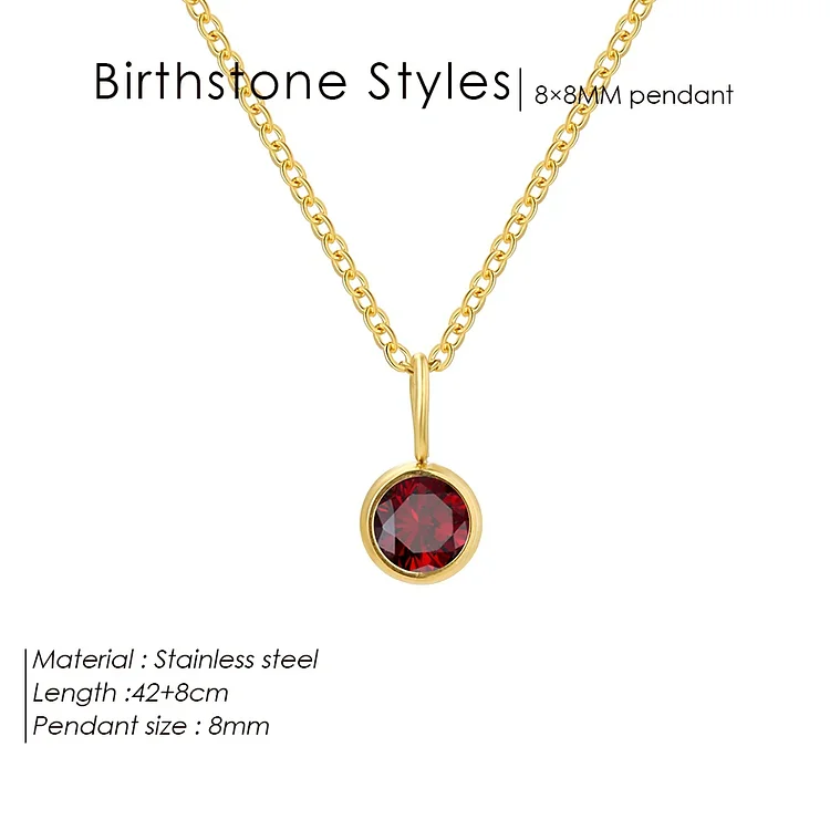 Olivenorma Constellation 8mm Birthstone Pendant Necklace