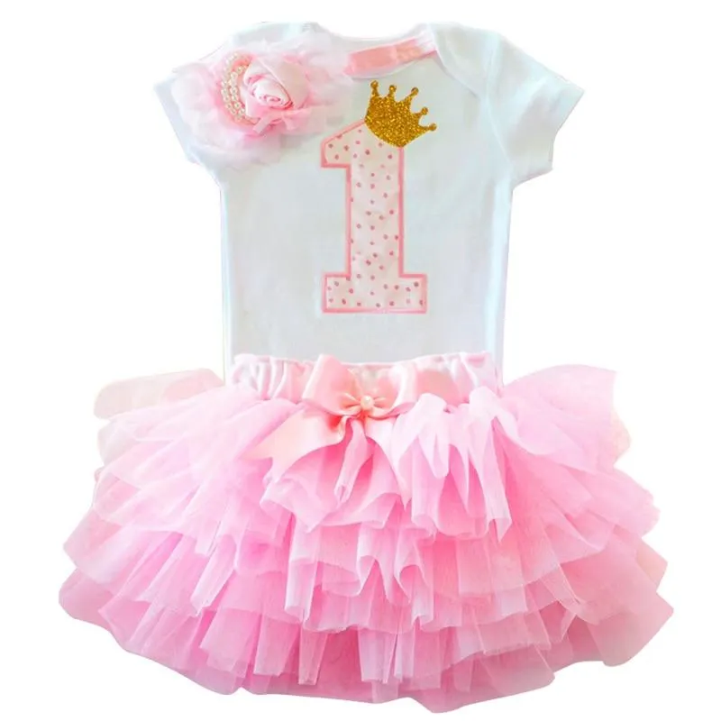 Baby Girls 12 Months Birthday Party Dress New Year 1st Christening Gown Newborn Infantil Tutu Outfit Red First Christmas Clothes
