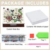 Wooden DIY Flower Cat Diamond Painting Kit Note Box with 160 Papers for Office