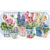 [Brand]Potted Flowers - 14CT Stamped Cross Stitch - 47*28cm - Flower Natural