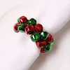 Golden Silver Red Green Bells Catering Napkin Ring