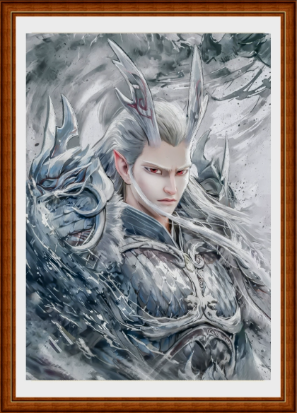 【Fairy Brand】Ink Ao Guang 14CT Pre-stamped Canvas(75*100cm) Egyptian Cotton Cross Stitch
