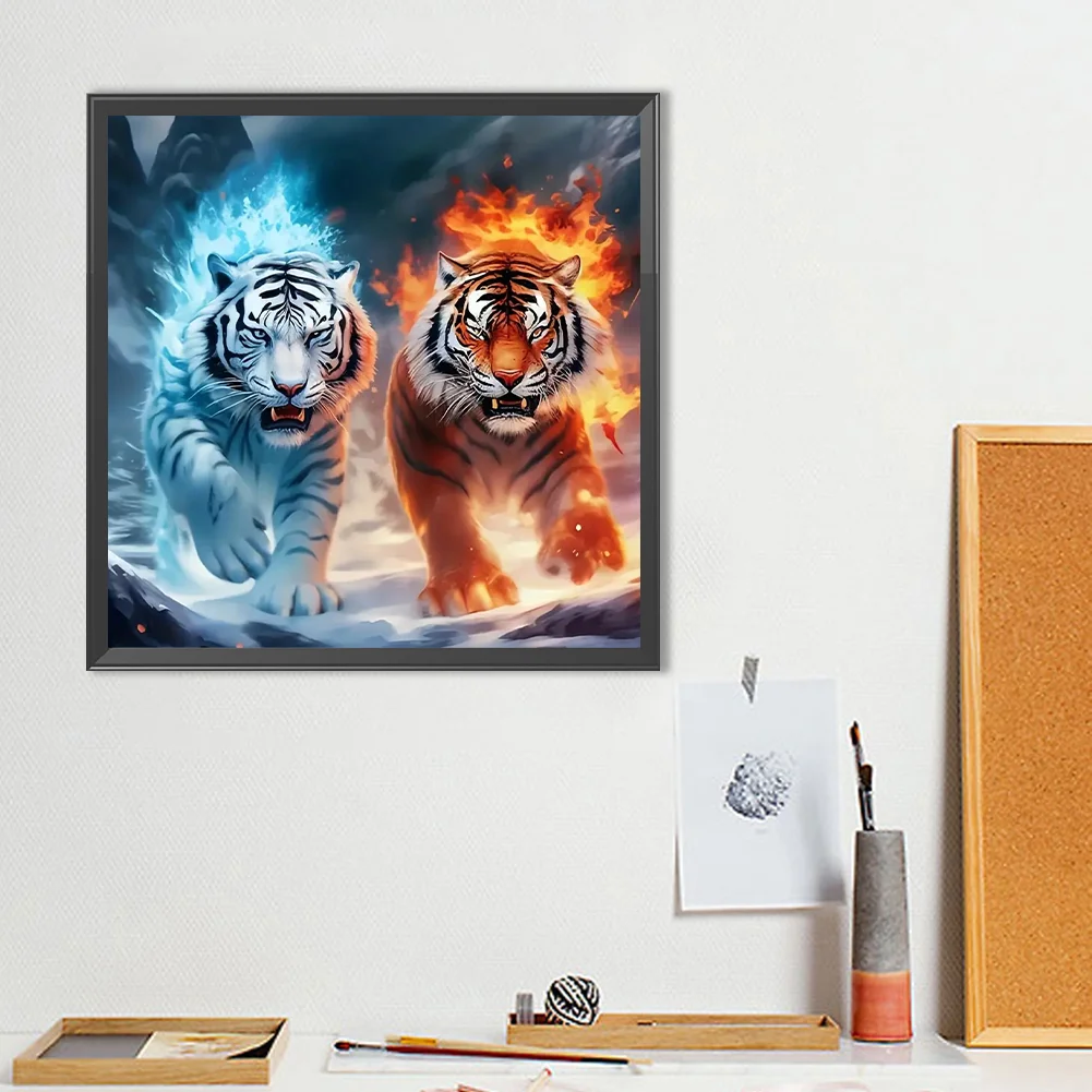 Diamond Painting - Full Round Drill - Tiger(Canvas|40*40cm)