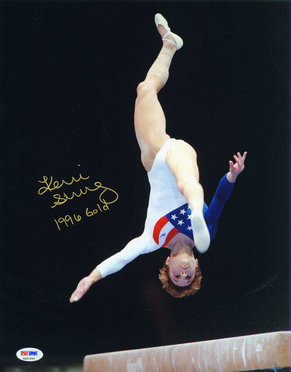 Kerri Strug SIGNED 11x14 Photo Poster painting +96 Gold Gymnast Olympics ITP PSA/DNA AUTOGRAPHED