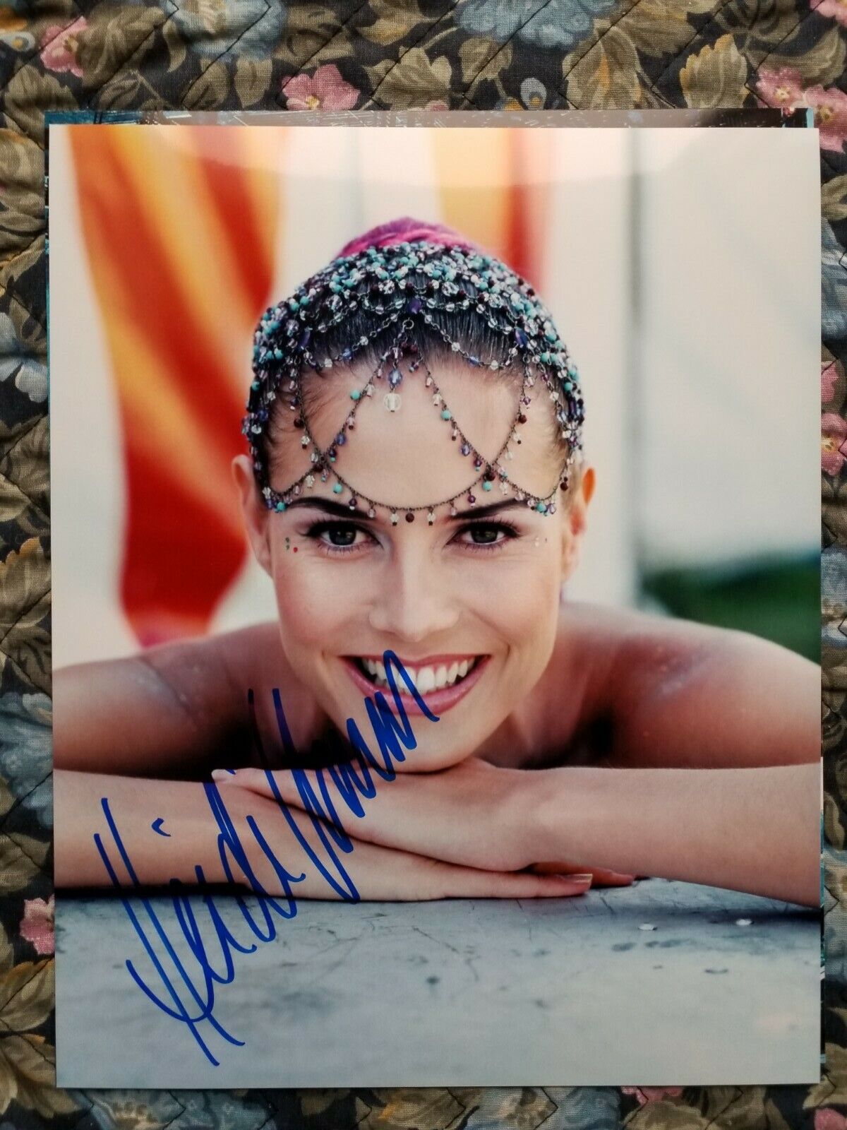 HEIDI KLUM Authentic Autograph ? Signed 8x10 Photo Poster painting