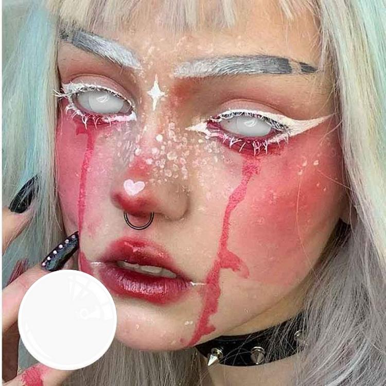 Blind Mini Sclera White Out Cosplay Contact Lenses