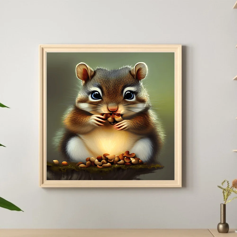 Full Round Diamond Painting 30*30cm - Stealing Little Squirrel