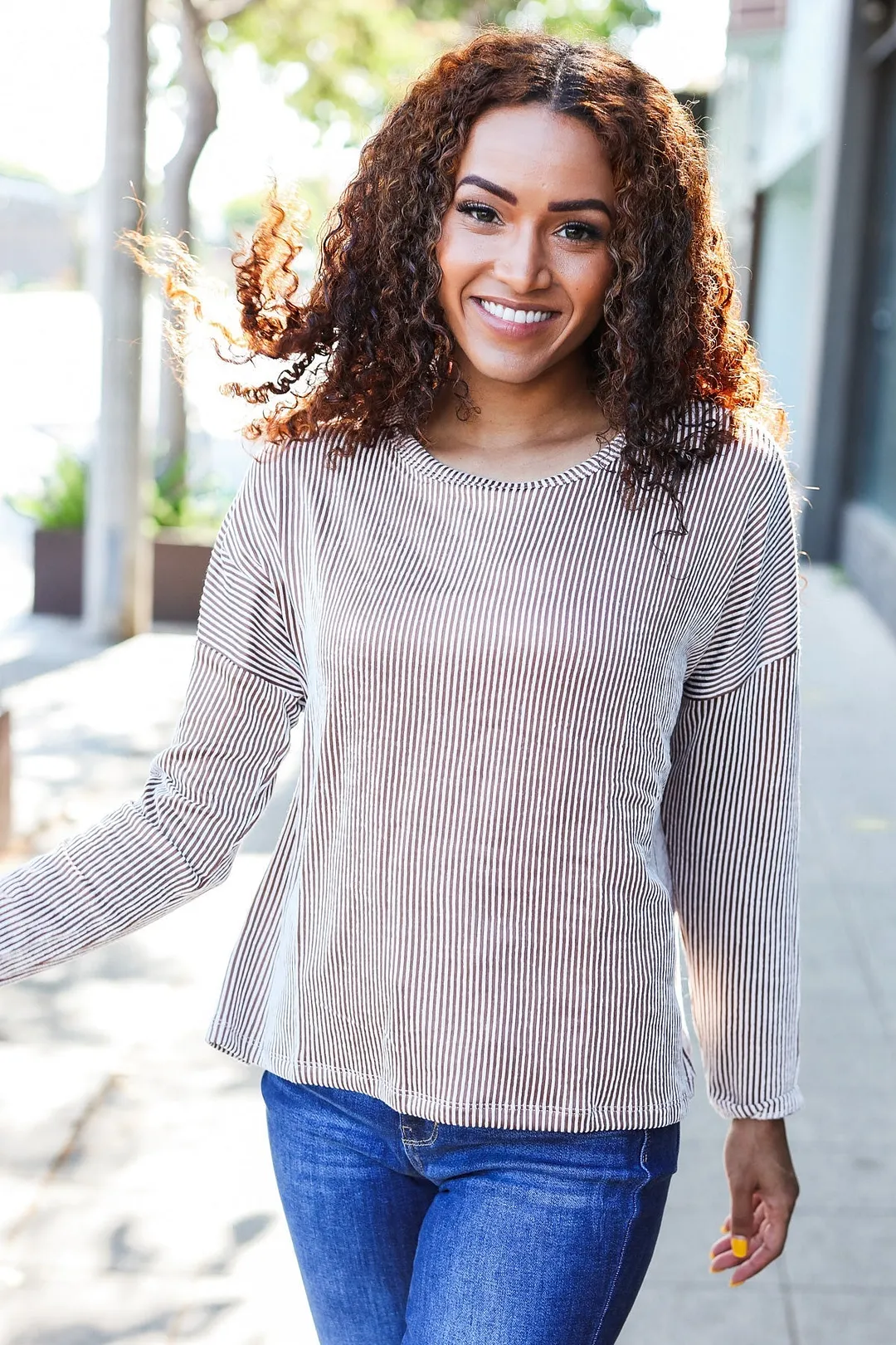 Hello beautiful Camel Rib Dolman Sweater Top