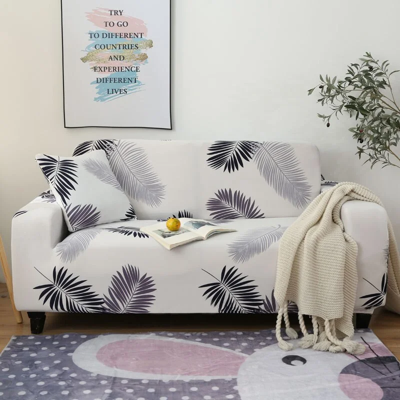 Athvotar Printing Elastic Slipcovers Stretch Sofa Covers for Living Room Corner Couch Cover Sectional Armchair Cover 1/2/3/4 seat