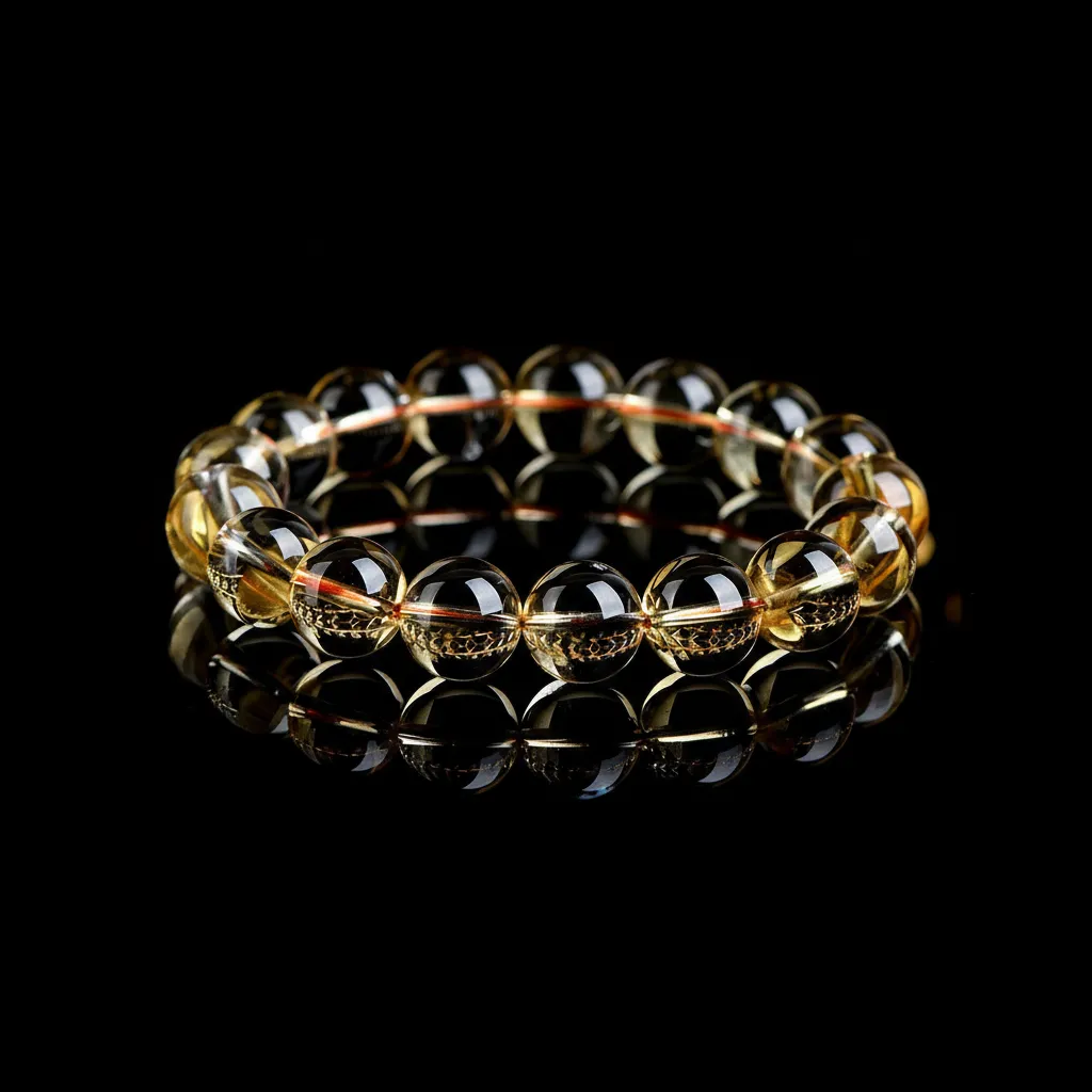 JiStones 7A Grade Natural Citrine Bracelet: The Golden Essence of Radiance