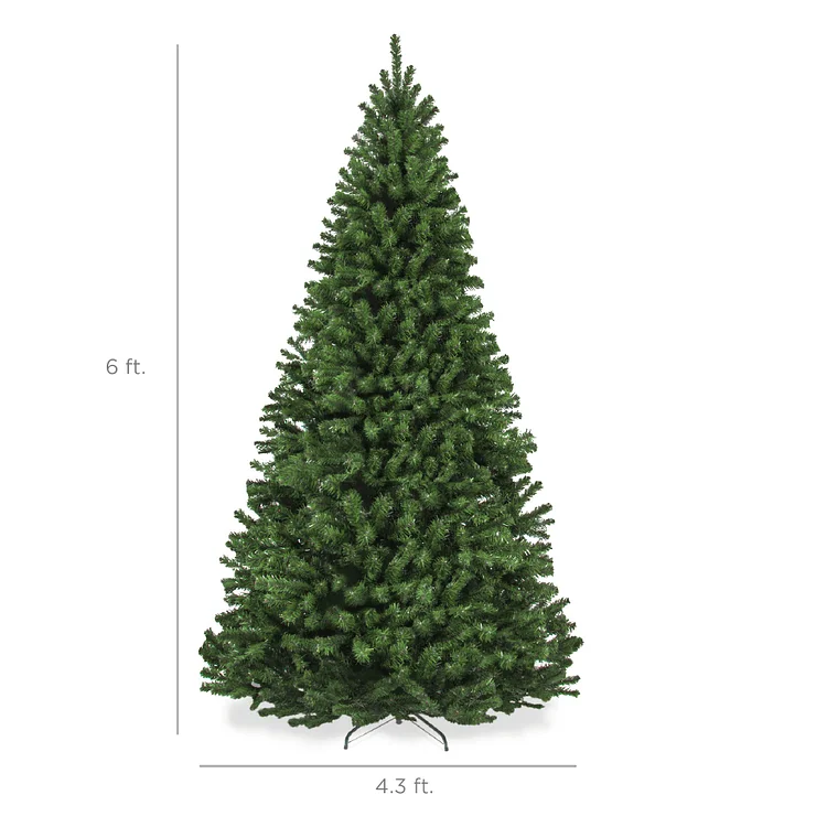🔥kukelife🔥Premium Artificial Spruce Christmas Tree w/ Foldable Metal Base