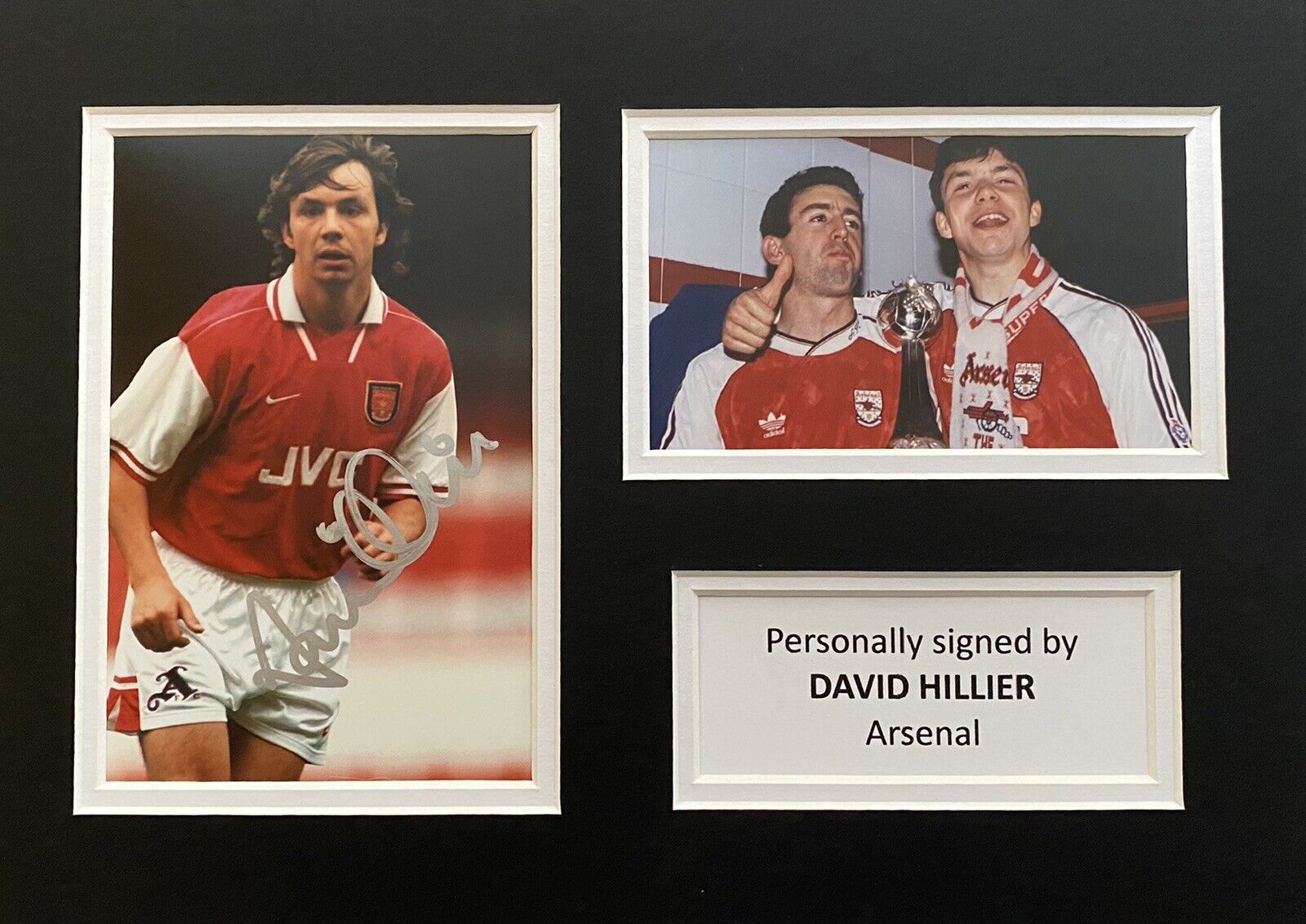 David Hillier Hand Signed Arsenal Photo Poster painting In A4 Mount Display