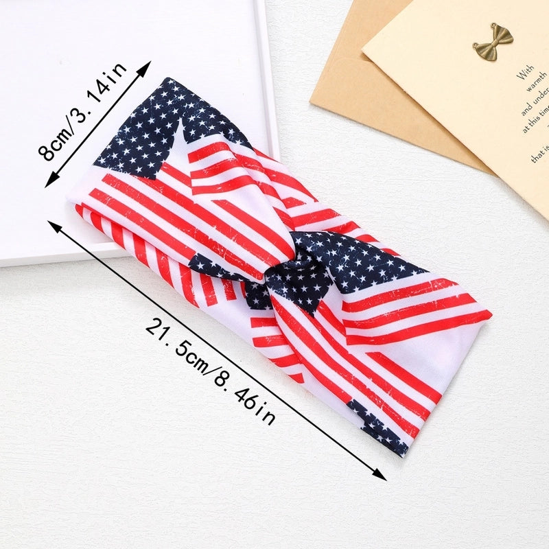 Women’s Minimalist Classic Style American Flag Cloth Hair Band Hair Tie