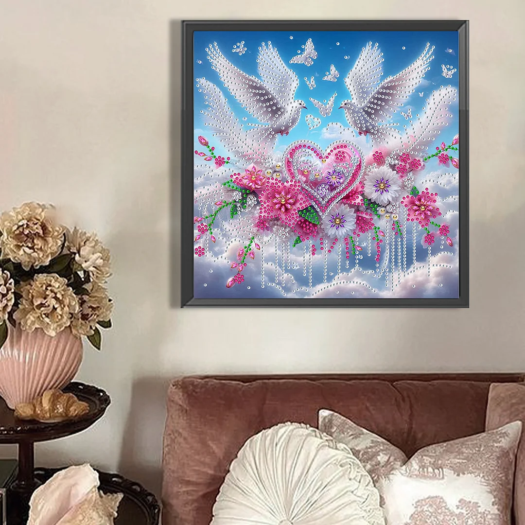 Dove - Partial Special Shaped Drill Diamond Painting Kits (Canvas|30*30cm)