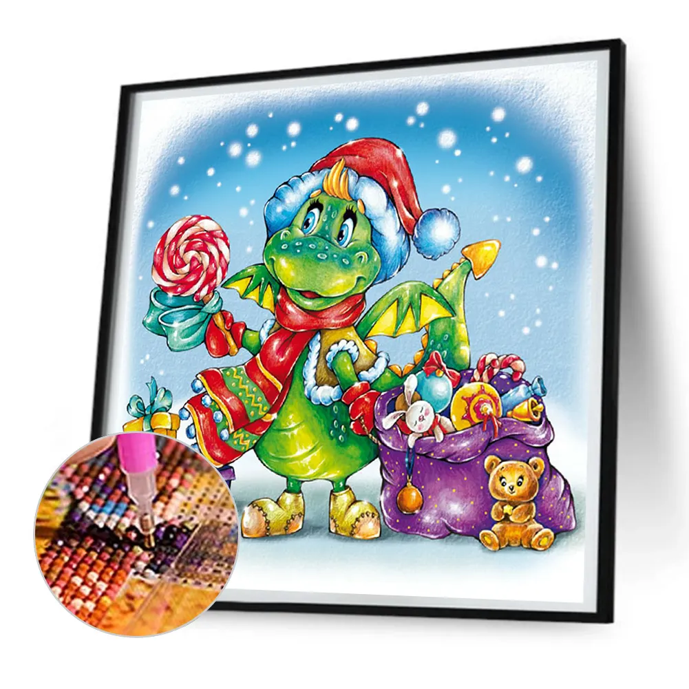 Full Round Diamond Painting 30*30cm - Christmas Snow Day