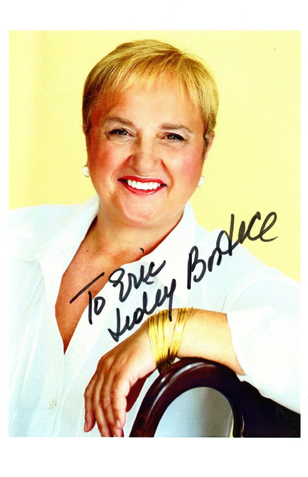 TO ERIC - Lidia Bastianich Signed - Autographed Celebrity Chef 5x7 inch Photo Poster painting