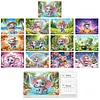 2027-2028 Two-Year Diamond Painting Calendar Kit, 13 Exquisite Multicolor Butterfly And Floral Illustrations, Large Size Desk Calendar, Mosaic Art Coil-Bound Desktop Planner