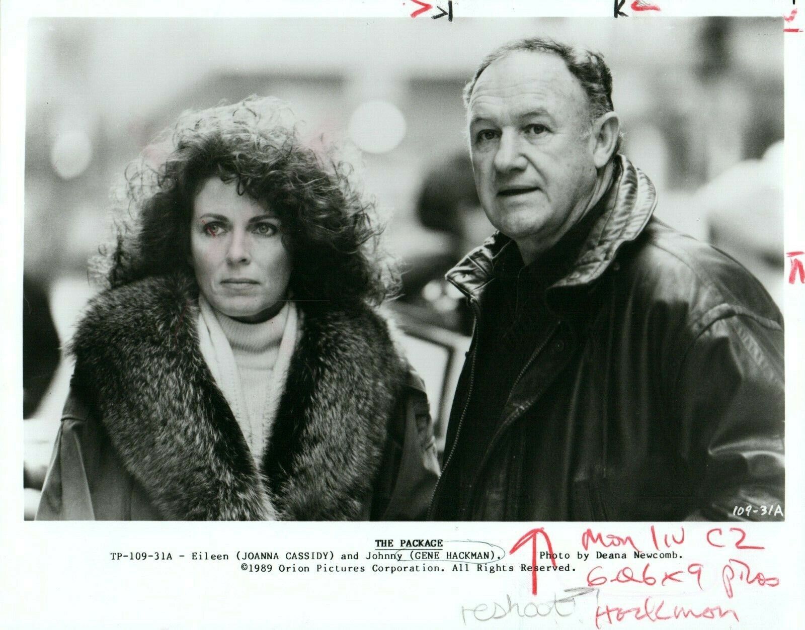 JOANNA CASSIDY GENE HACKMAN 8x10 Promo Press Photo Poster painting THE PACKAGE Movie 1989