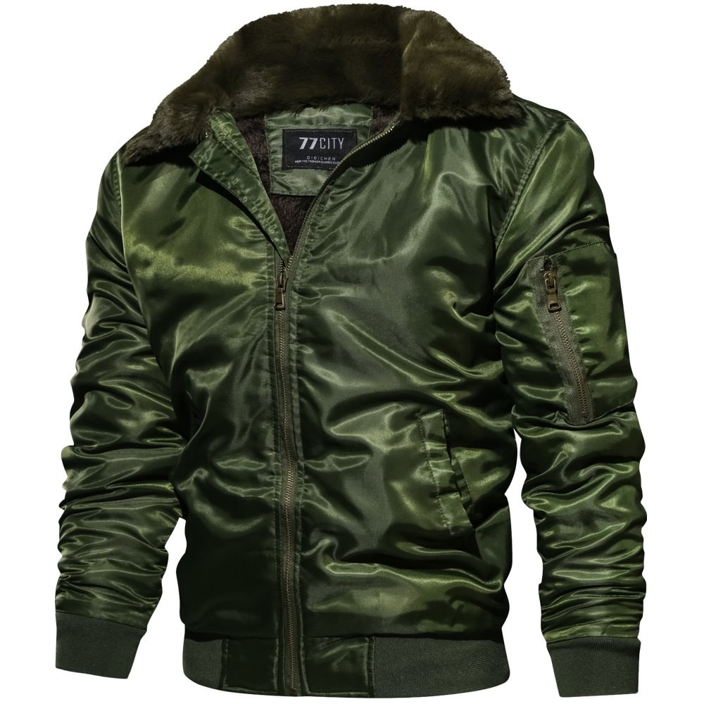 Men's Casual Fur Collar Warm Jacket-Compassnice®