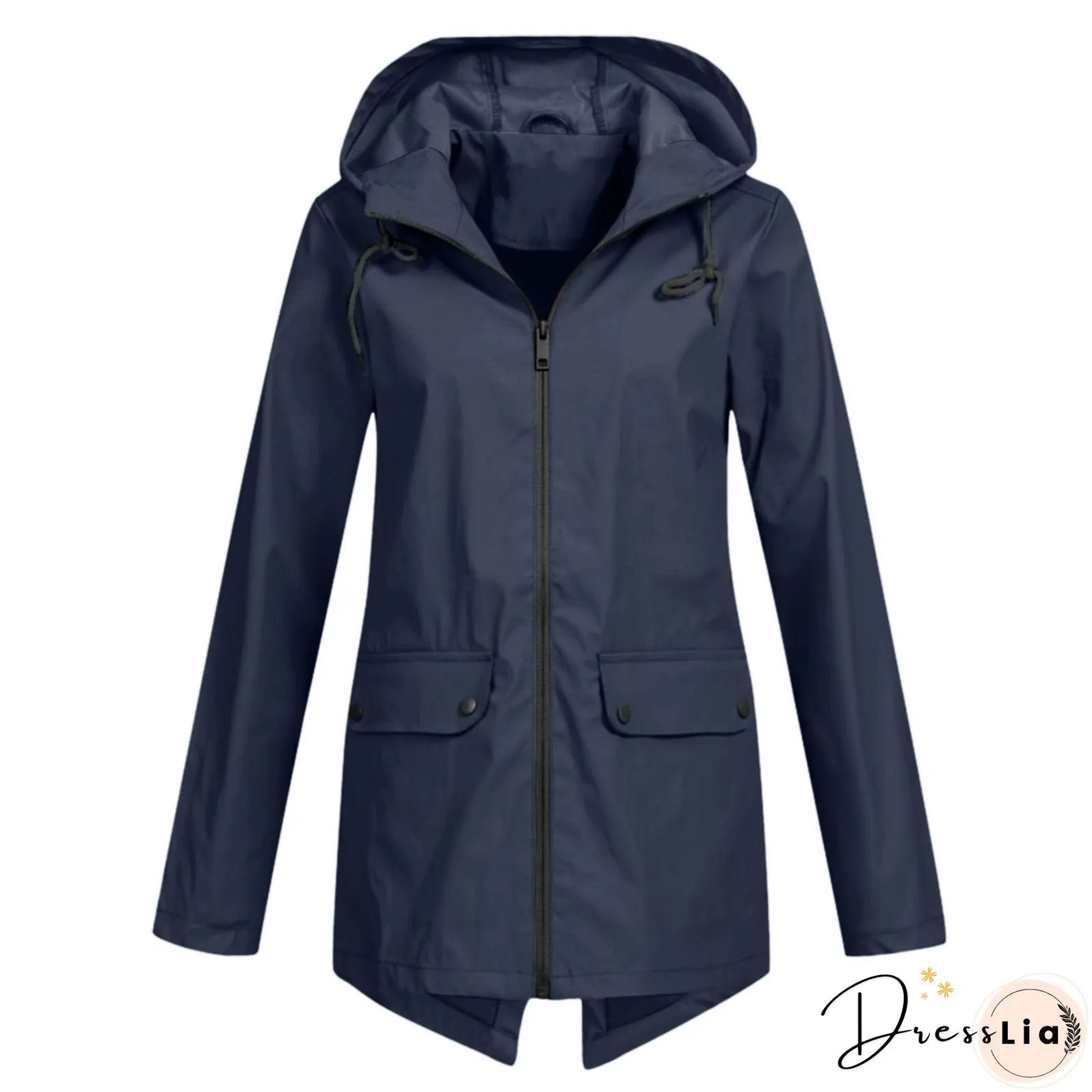 Women's Windcheater Zip Hooded Lightweight Outdoor Windproof Coats