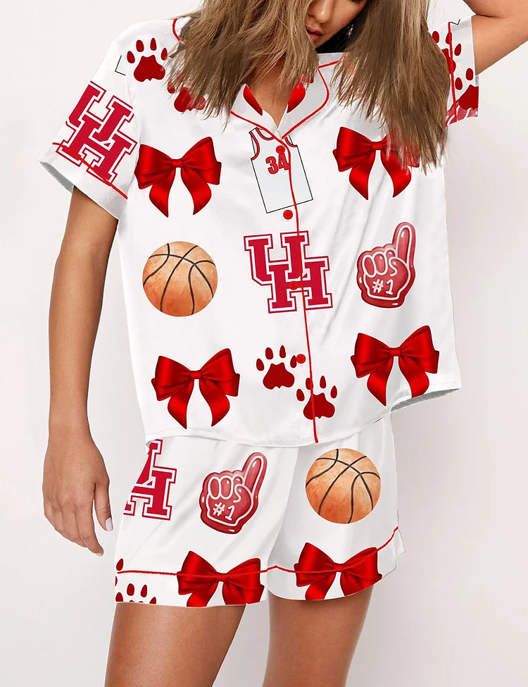 Women's Coquette University Of Houston Basketball Pajama Set