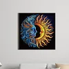 Mandala Soleil Lune-Peinture Diamant Sp&eacute;ciale Partielle-30*30CM