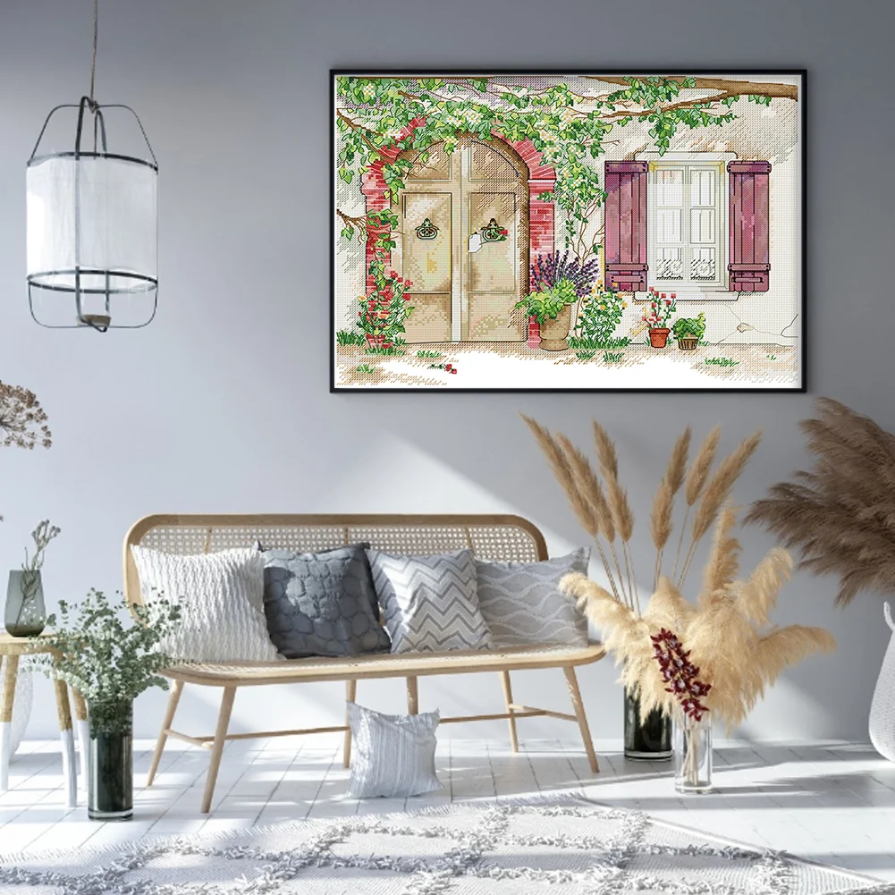 14CT Full Counted Cross Stitch - Garden(Canvas|43*32CM)