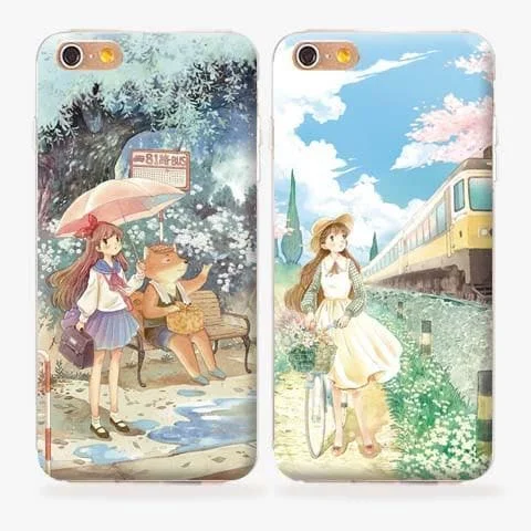 Kawaii Anime Pattern Silica Gel Iphone Phone Case SP165868
