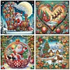 (US Local)4pack Xmas-Crystal Rhinestone Diamond Painting(30x30cm)