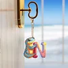 13Pcs DIY N-Z Letter Animals Double Sided Special Shaped Diamond Painting Keychains
