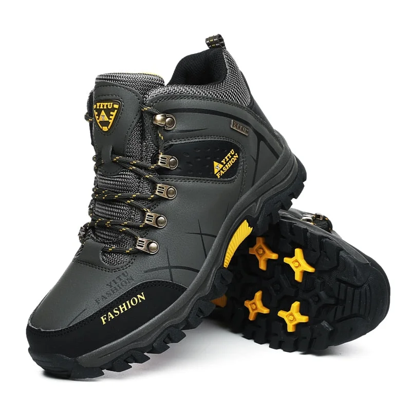 Winter Autumn Outdoor Boots Men Shoes Male Adult Casual Ankle Rubber Anti-Skidding Snow Boots Men Work Shoes Footwear Sneakers