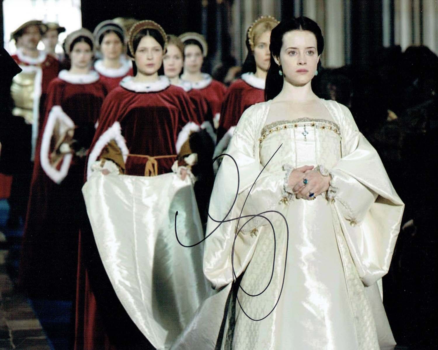 Claire FOY SIGNED Autograph 10x8 Photo Poster painting C AFTAL COA Anne BOLEYN Wolf Hall TV