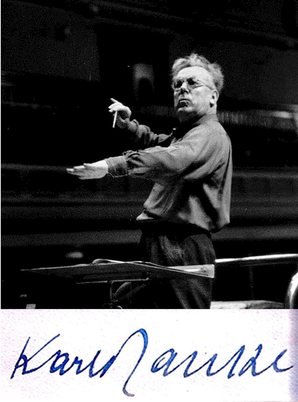 COMPOSER Conductor KARL RANKL Hand SIGNED AUTOGRAPH + Photo Poster painting + DECORATIVE MAT