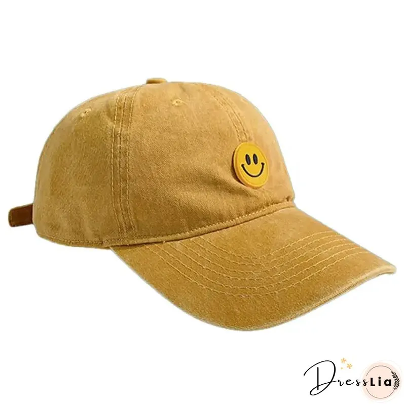 Vintage Smiley Baseball Cap Adjustable