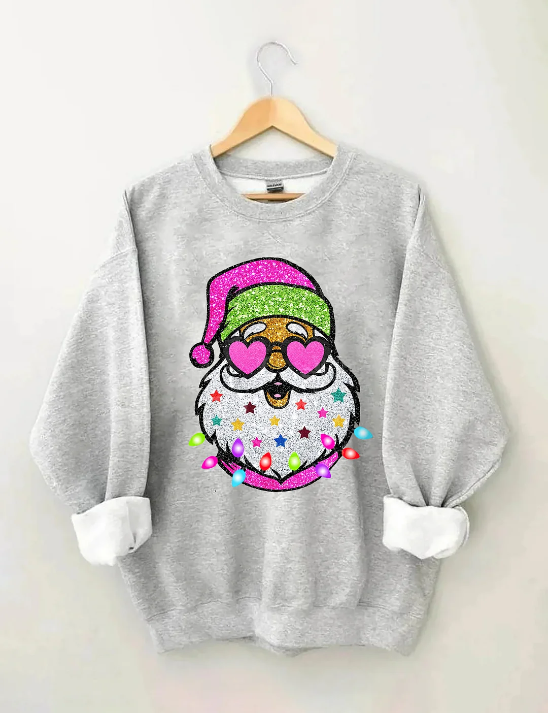 Santa With Sunglasses Sweatshirt