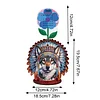 2026 Calendar DIY Diamond Art Kit Indian Wolf Wooden Diamond Painting Calendar