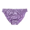 Men Solid Satin Ruffle Panties Sexy Thongs