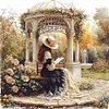 Victorian Girl-14CT Stamped Cross Stitch 50*50cm/19.69*19.69in