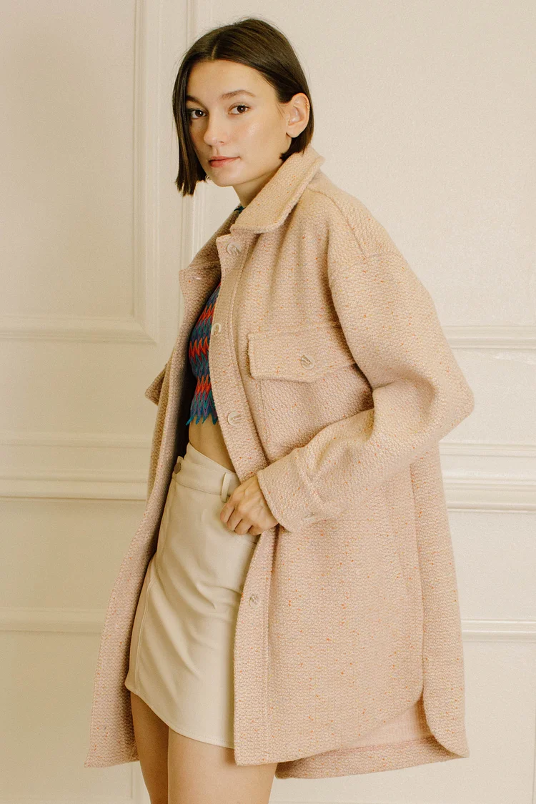 Pink Oversized Corduroy Jacket