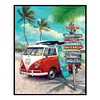 Beach Van - 11CT Stamped Cross Stitch - 40*50cm