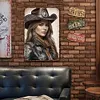 Cowgirl - Panneaux en &eacute;tain m&eacute;tallique(20*30cm/30*40cm)