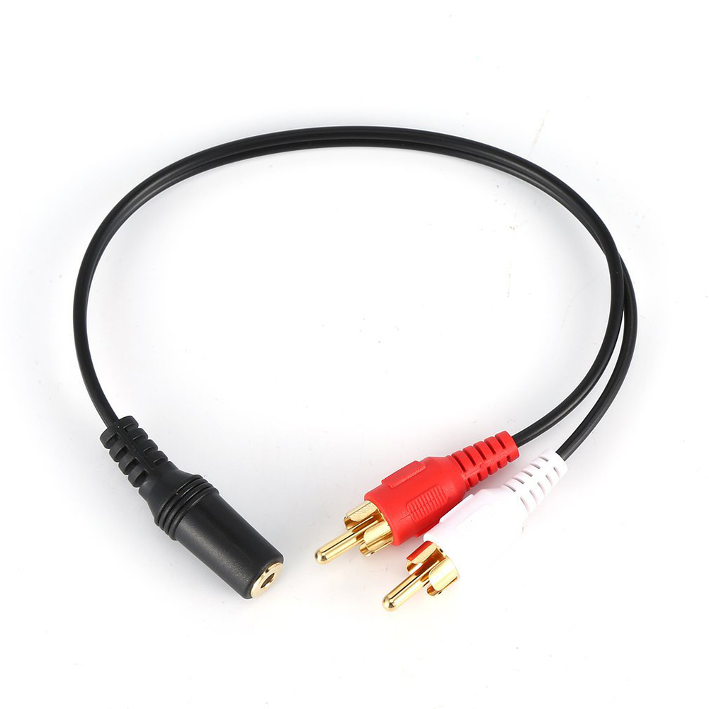 

3.5mm Female to 2 RCA Male Stereo Audio Y Cable with Gold Plated Connector, 501 Original