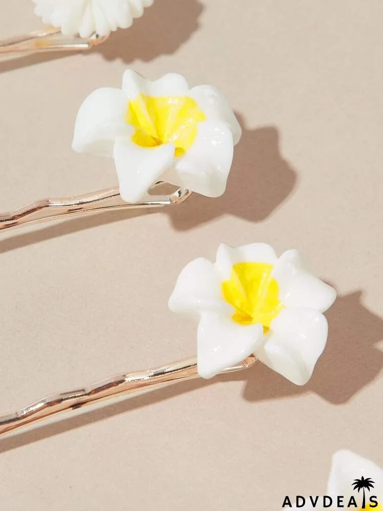 6pcs Daisy Decor Bobby Pin