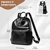 BAIGIO 2in1 Rucksack Damen Elegant Schulrucksack Reiserucksack Mittelgroß Schule Laptop Tasche PU Leder Cityrucksack Women Backpack Travel School Daypack Damenrucksack Damentasche, Braun
