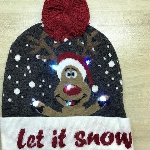  thdmladies Flash Knitted Christmas Hat thedmladies