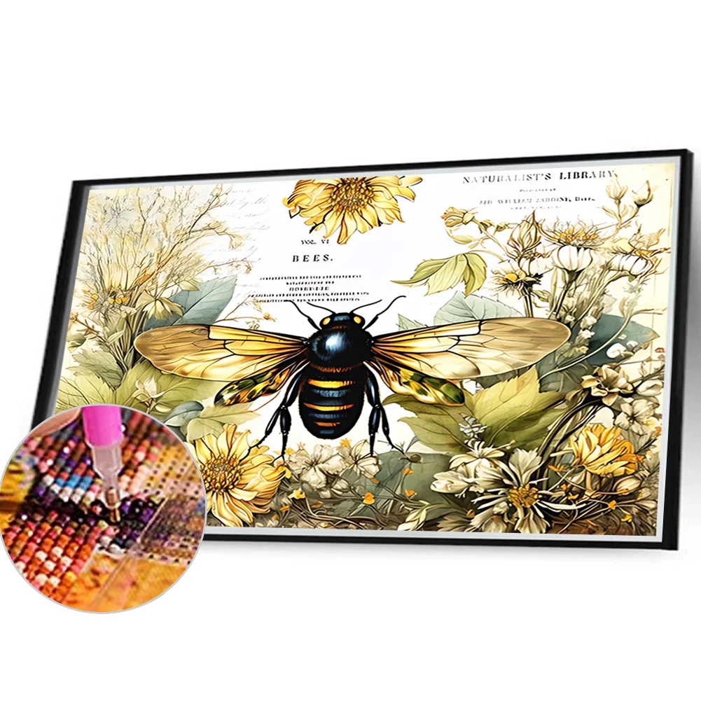 Diamond Painting - Full Round Drill - Bee(Canvas|40*30cm)